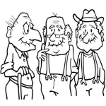 Dibujo para colorear Tres Viejitos Amigos Para Pintar Y Colorear 3 Amigos Viejitos