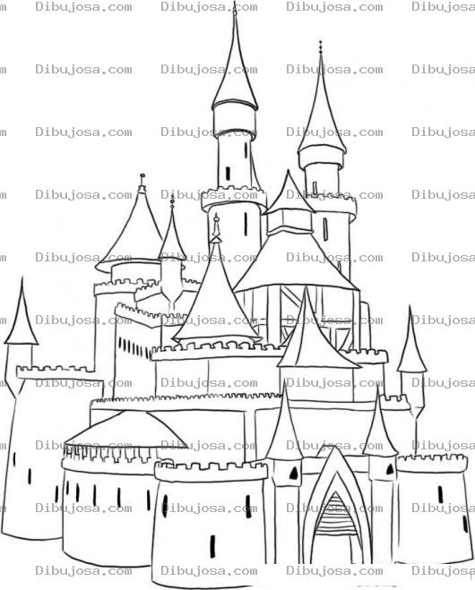 Dibujo para colorear Colorear Castillo