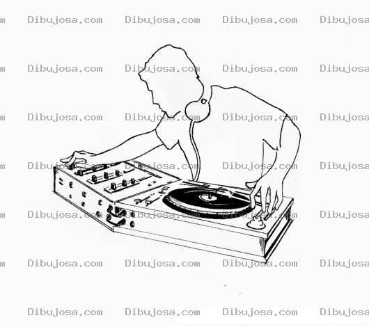 Dibujo para colorear Dibujo De Dj Para Pintar Y Colorear