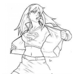 Dibujo para colorear Dibujo De Superchica Para Pintar Y Colorear