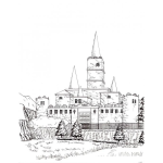 Dibujo para colorear Castillo para Colorear