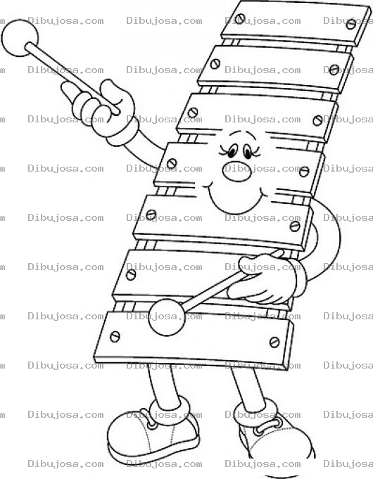 Dibujo para colorear Xilofono Para Clorear Dibujo De Instrumentos Musicales