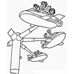Dibujo para colorear Juego Mecanico De Avincitos Para Pintar Y Colorear Dibujo De Aviones
