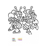 Dibujo para colorear Dibujo De Avejas Para Colorear Por Numeros