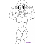 Dibujo para colorear Hulck Hogan Para Pintar Y Colorear