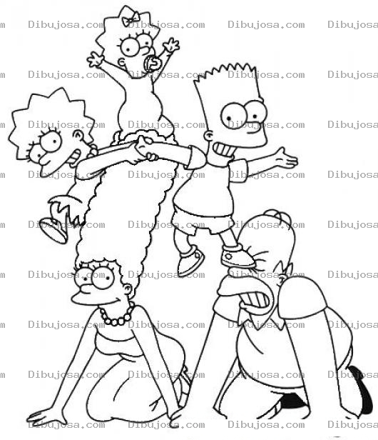 Dibujo para colorear Los Simpsons Para Pintar Y Colorear