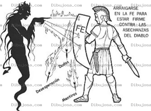 Dibujo para colorear Escudo De La Fe Para Pintar Y Colorear
