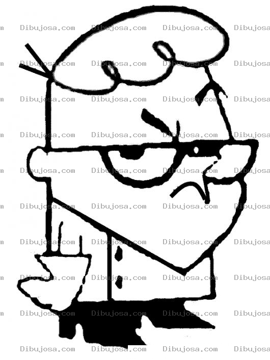 Dibujo para colorear Dibujo De Dexter Enojado Para Pintar Y Colorear