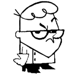 Dibujo para colorear Dibujo De Dexter Enojado Para Pintar Y Colorear