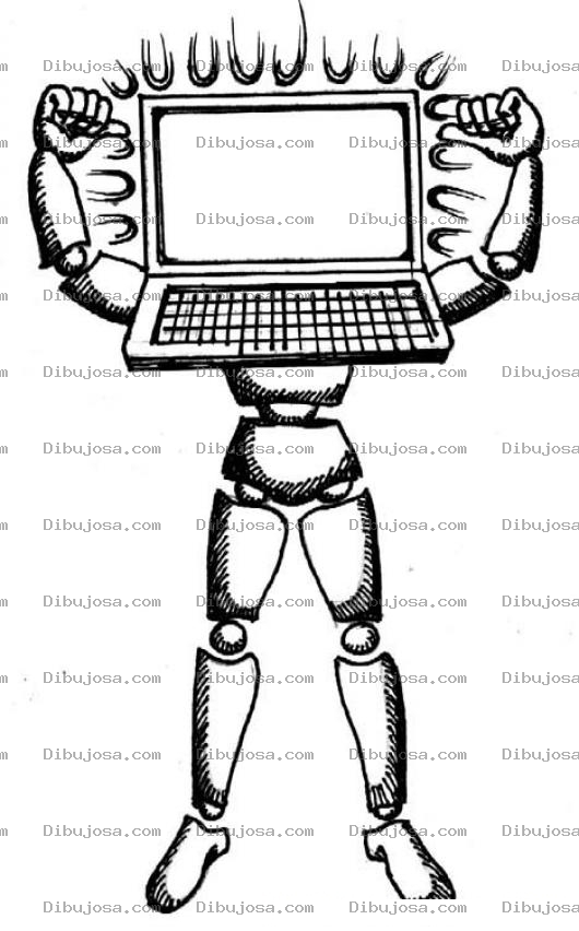 Dibujo para colorear Super Computadora Para Pintar Y Colorear A Super Laptop