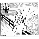 Dibujo para colorear Telefono Celular Sin Senal Para Pintar Y Colorear