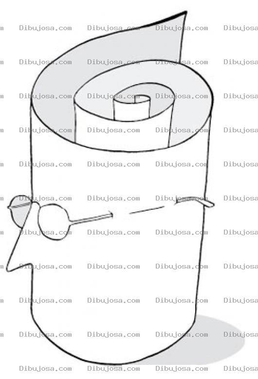 Dibujo para colorear Rollo De Papel Para Pintar Y Colorear