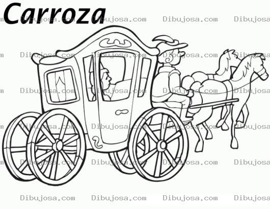 Dibujo para colorear Carroza De Cenicienta Para Pintar Y Colorear Dibujos De Carrozas