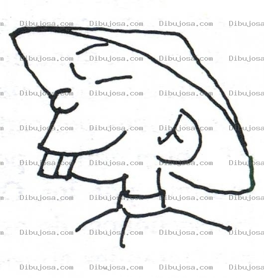 Dibujo para colorear Chino Dientudo Para Pintar Y Colorear Dibujo De Chinito Con Dientes De Conejo