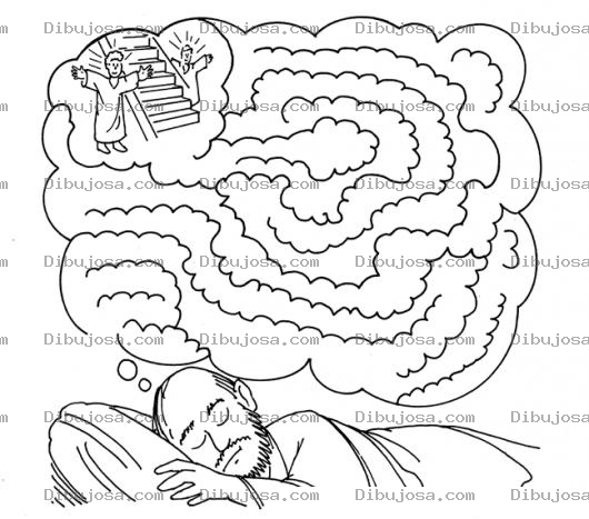 Dibujo para colorear Dibujo De Hombre Sonando Con Ir Al Cielo Para Pintar Y Colorear