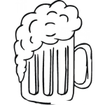 Dibujo para colorear Tarro De Cerveza Fria Con Espuma Para Pintar Y Colorear