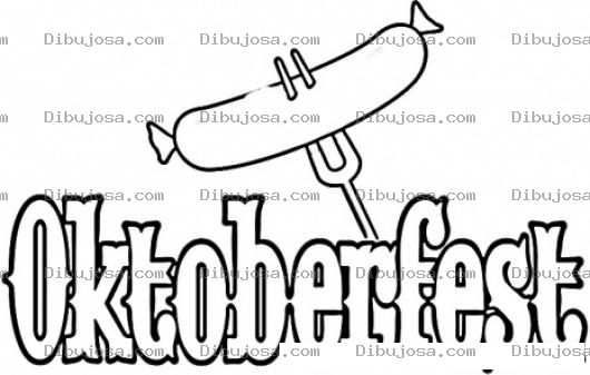 Dibujo para colorear Dibujo De Oktoberfest Para Pintar Y Colorear Ocotber Fest