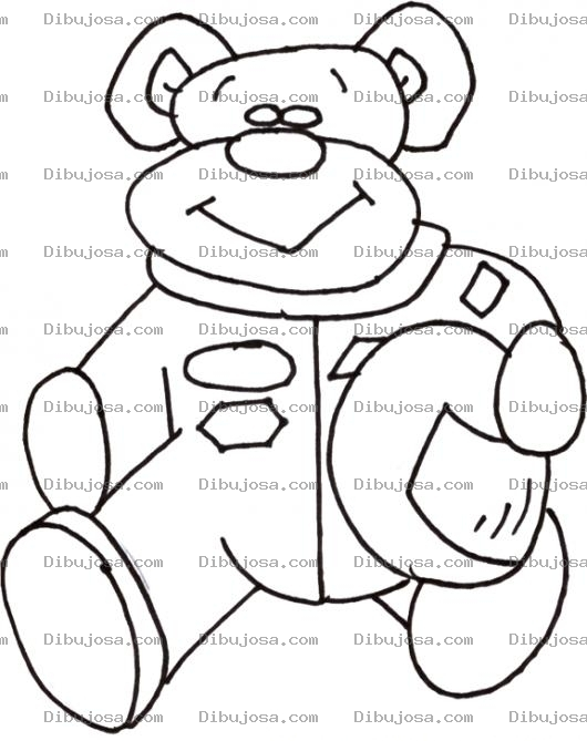 Dibujo para colorear Dibujo De Oso Astronauta Para Colorear