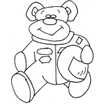 Dibujo para colorear Dibujo De Oso Astronauta Para Colorear