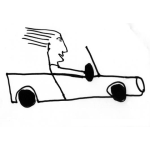 Dibujo para colorear Dibujo De Carro Descapotable A Toda Velocidad Para Pintar Y Colorear