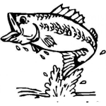 Dibujo para colorear Pescado Saltando Del Agua Para Colorear