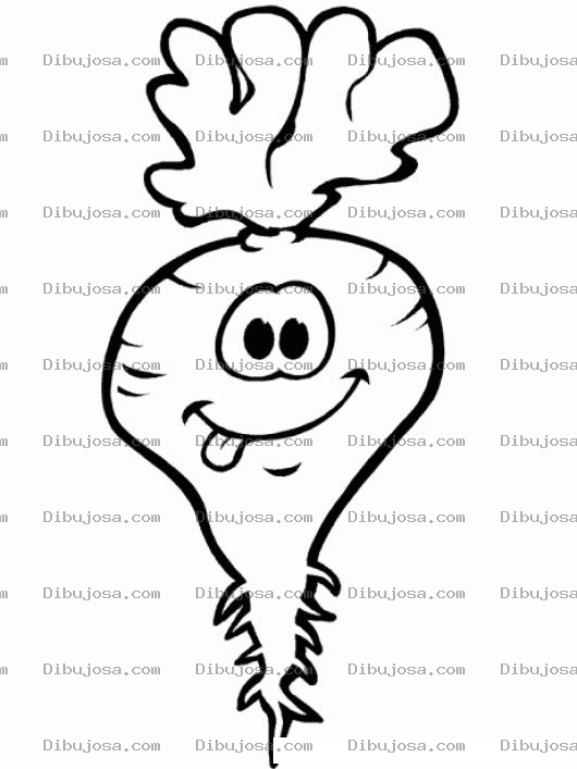 Dibujo para colorear Dibujo De Rabano Yodado Para Colorear