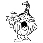Dibujo para colorear Dibujo De Cebolla Llorando Para Pintar Y Colorear Dibujos De Llorar