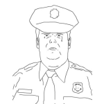 Dibujo para colorear Dibujo De Policia Para Pintar Y Colorear