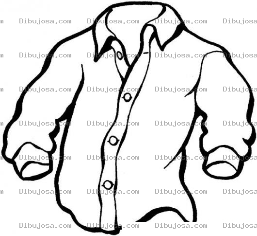 Dibujo para colorear Dibujo De Camisa Manga Larga Para Pintar Y Colorear