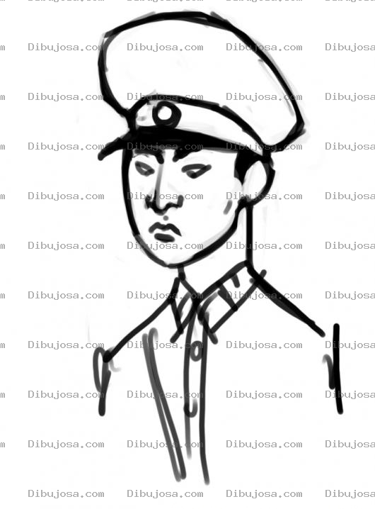 Dibujo para colorear Soldado Koreano Para Pintar Y Colorear