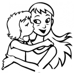 Dibujo para colorear Beso A Mama Parar Pintar Y Colorear