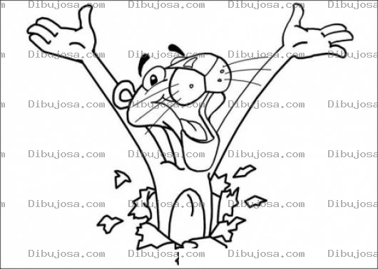 Dibujo para colorear Colorear Pantera Rosa