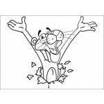 Dibujo para colorear Colorear Pantera Rosa