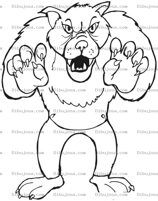 Dibujo para colorear Lobo Feroz Para Pintar Y Colorear