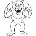Dibujo para colorear Lobo Feroz Para Pintar Y Colorear