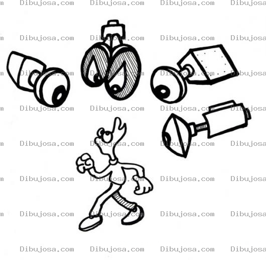 Dibujo para colorear Dibujo De Acoso De Camaras De Vigilancia Para Pintar Y Colorear