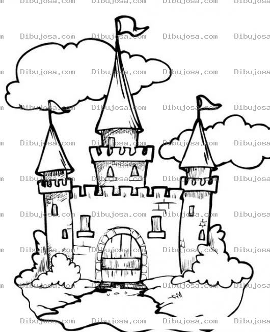 Dibujo para colorear Castilo de Disney para Colorear