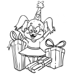 Dibujo para colorear Nena Con Regalos Para Pintar Y Colorear