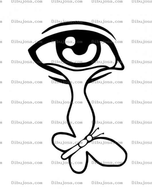 Dibujo para colorear Lagrima De Mariposa Para Pintar Y Colorear
