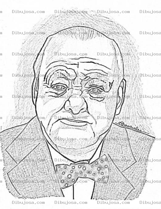 Dibujo para colorear Winston Churchill Dibujo Para Pintar Y Colorear
