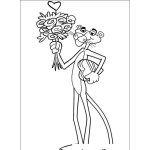 Dibujo para colorear Pintar Panterarosa