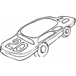 Dibujo para colorear Carro Apachado Para Pintar Y Colorear