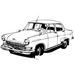 Dibujo para colorear Carro Clasico Viejito Fiat Para Pintar Y Colorear