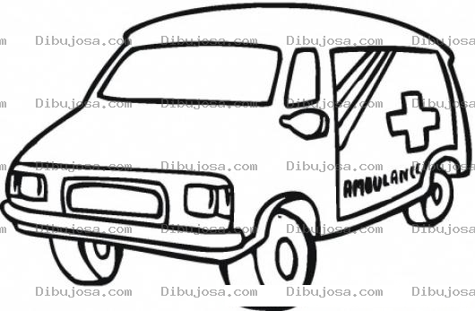 Dibujo para colorear Ambulancia Para Colorear
