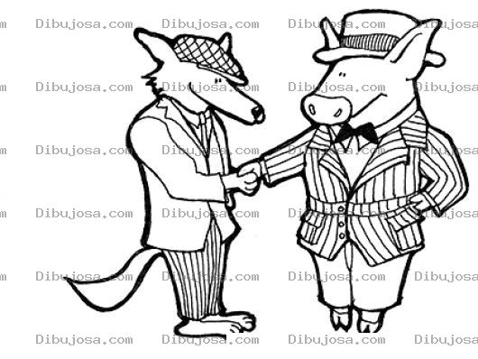 Dibujo para colorear Saludo De Animales Para Pintar Y Colorear