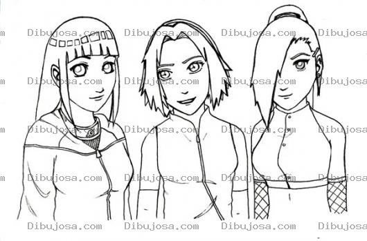 Dibujo para colorear 3 Amigas Para Colorear