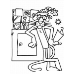 Dibujo para colorear dibujo de la pantera rosa