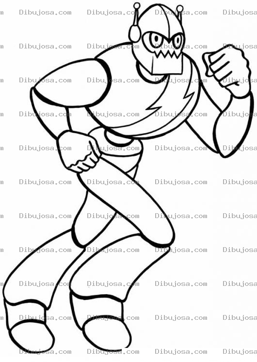 Dibujo para colorear Dibujo De Robot Corriendo Para Pintar Y Colorear