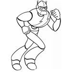 Dibujo para colorear Dibujo De Robot Corriendo Para Pintar Y Colorear