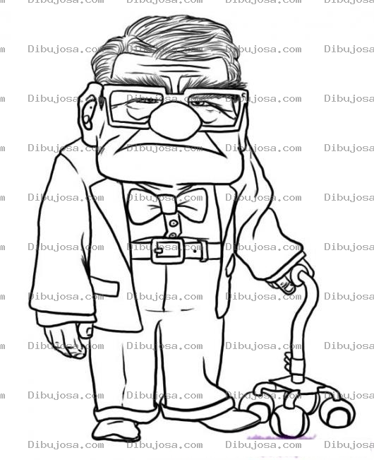 Dibujo para colorear Abuelito Con Andador Para Pintar Y Colorear